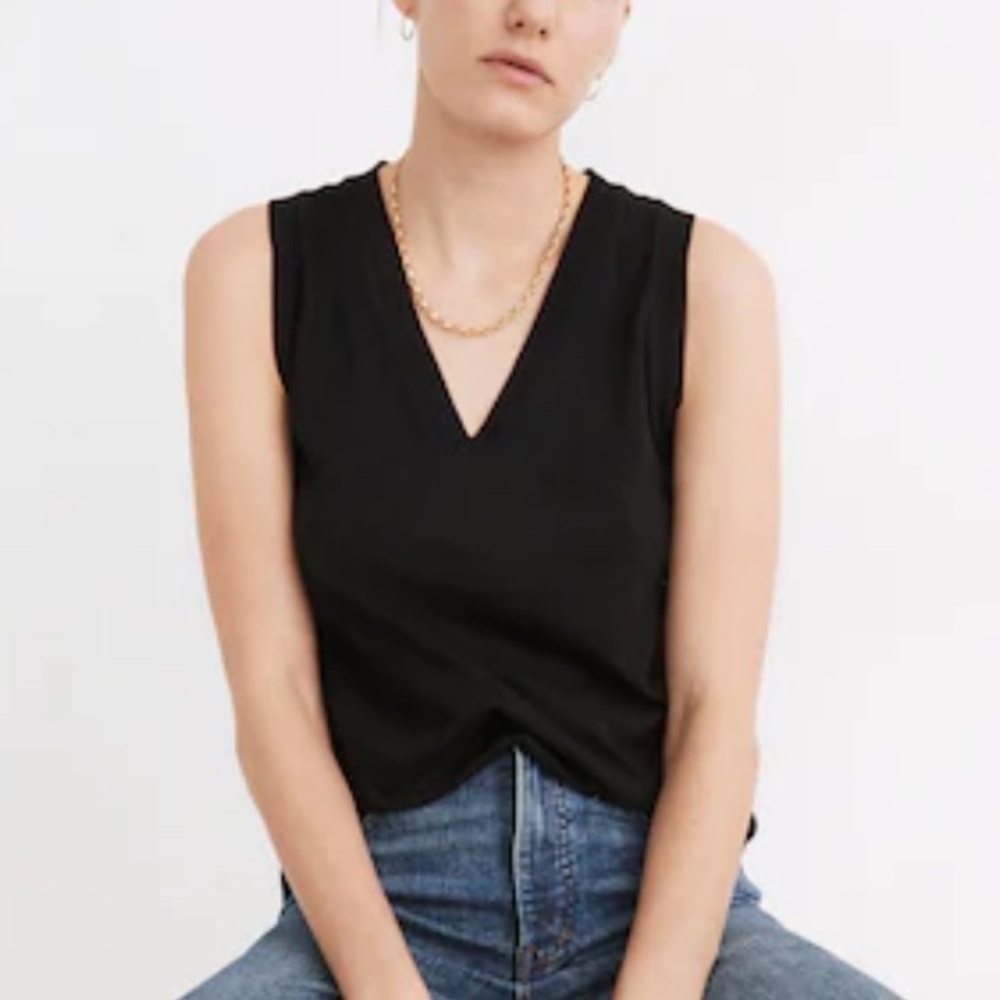 Madewell Whisper Cotton V-Neck Tank